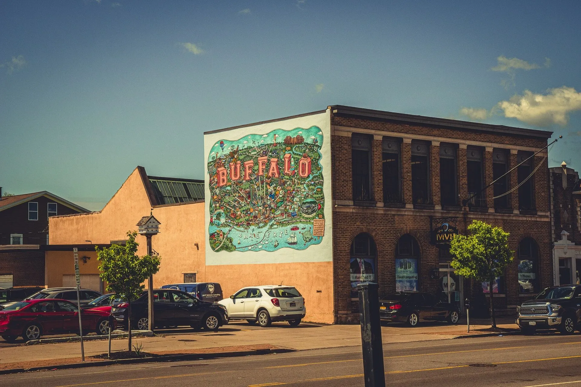 building with mural in buffalo ny