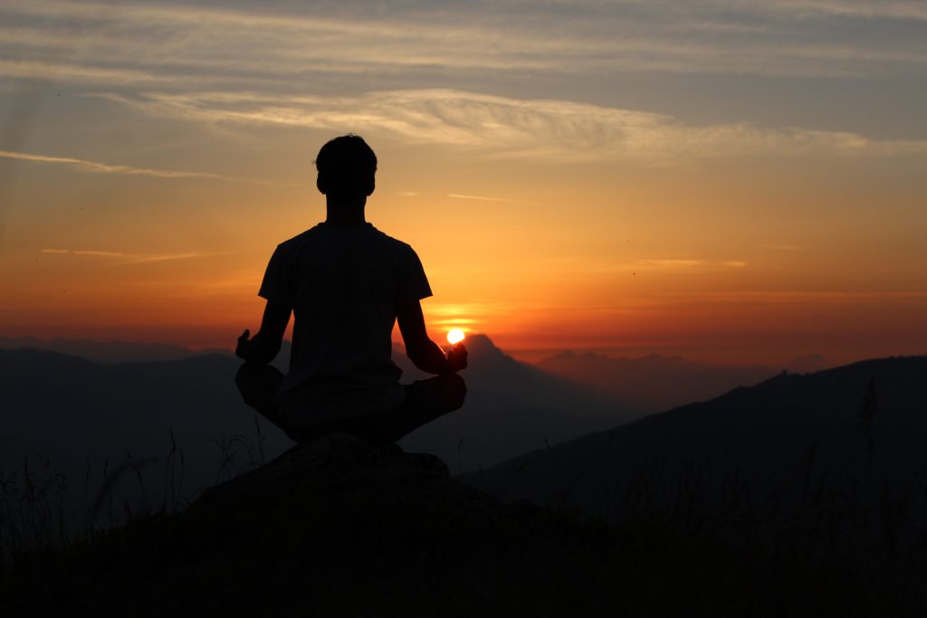 alcohol and sleep person meditating