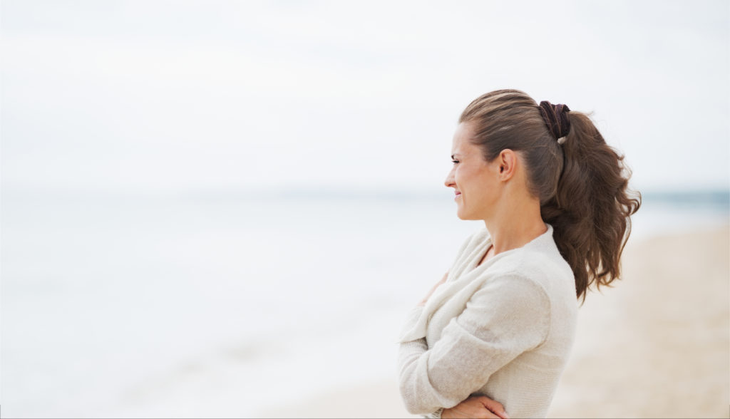 woman by the ocean