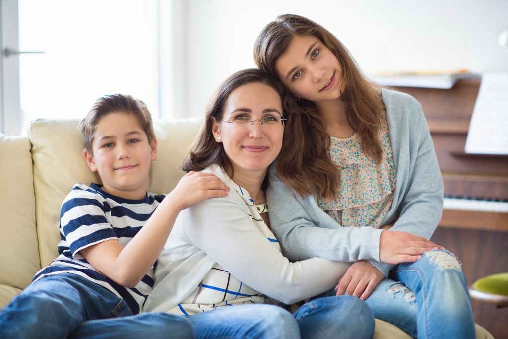 woman with children, sample Ria Health member