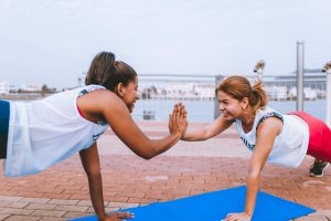 alternatives to drinking alcohol women exercising together