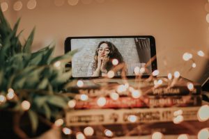 chatting with friends via video, covid 19 addiction relapse