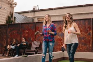 women playing bocce newly sober friend