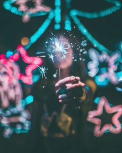 woman holding sparkler on new year's eve, how to control drinking