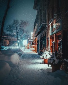 winter street scene do people drink more in winter