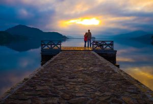 couple on dock, getting sober in a relationship