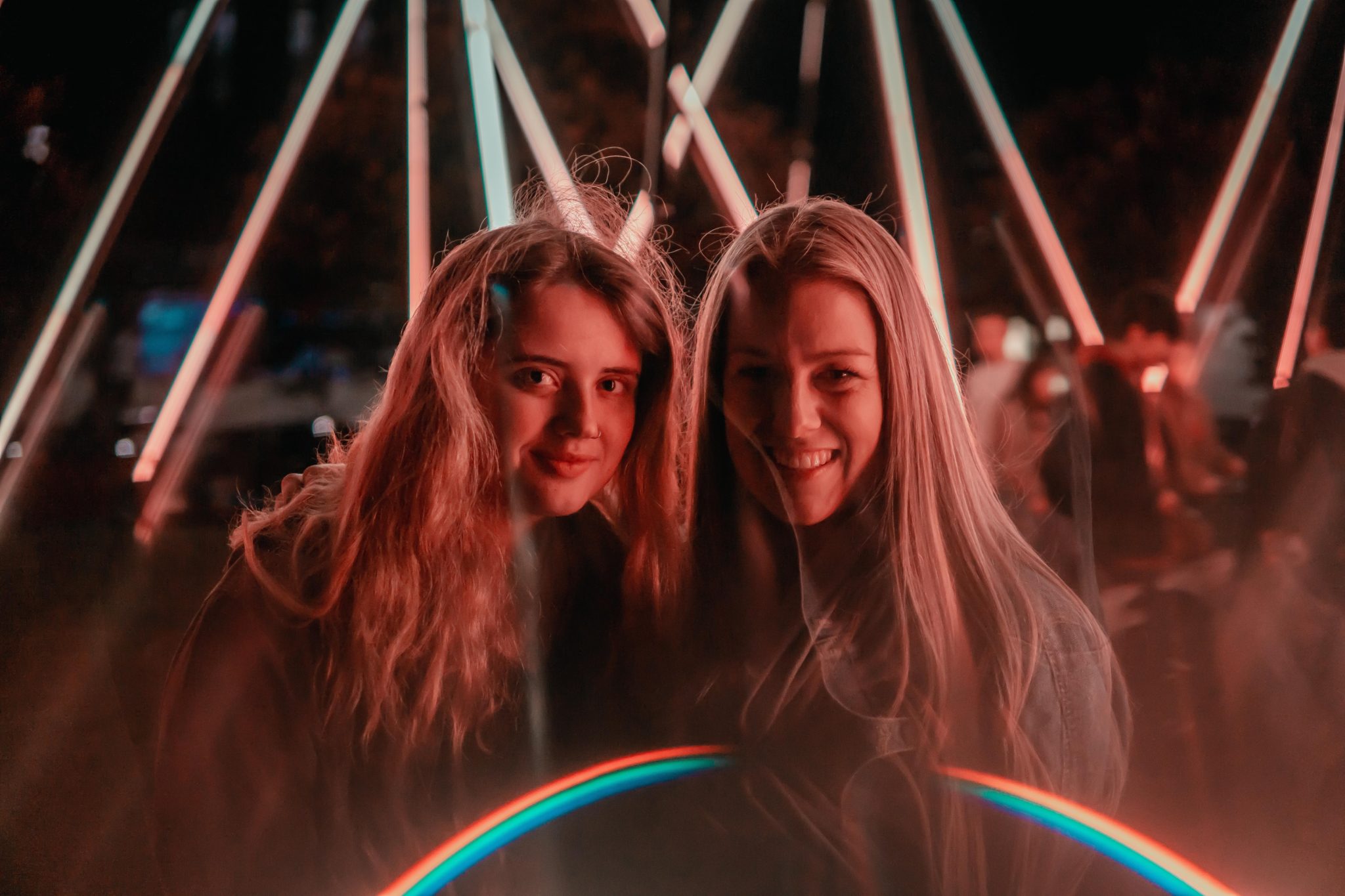 two young women at a festival