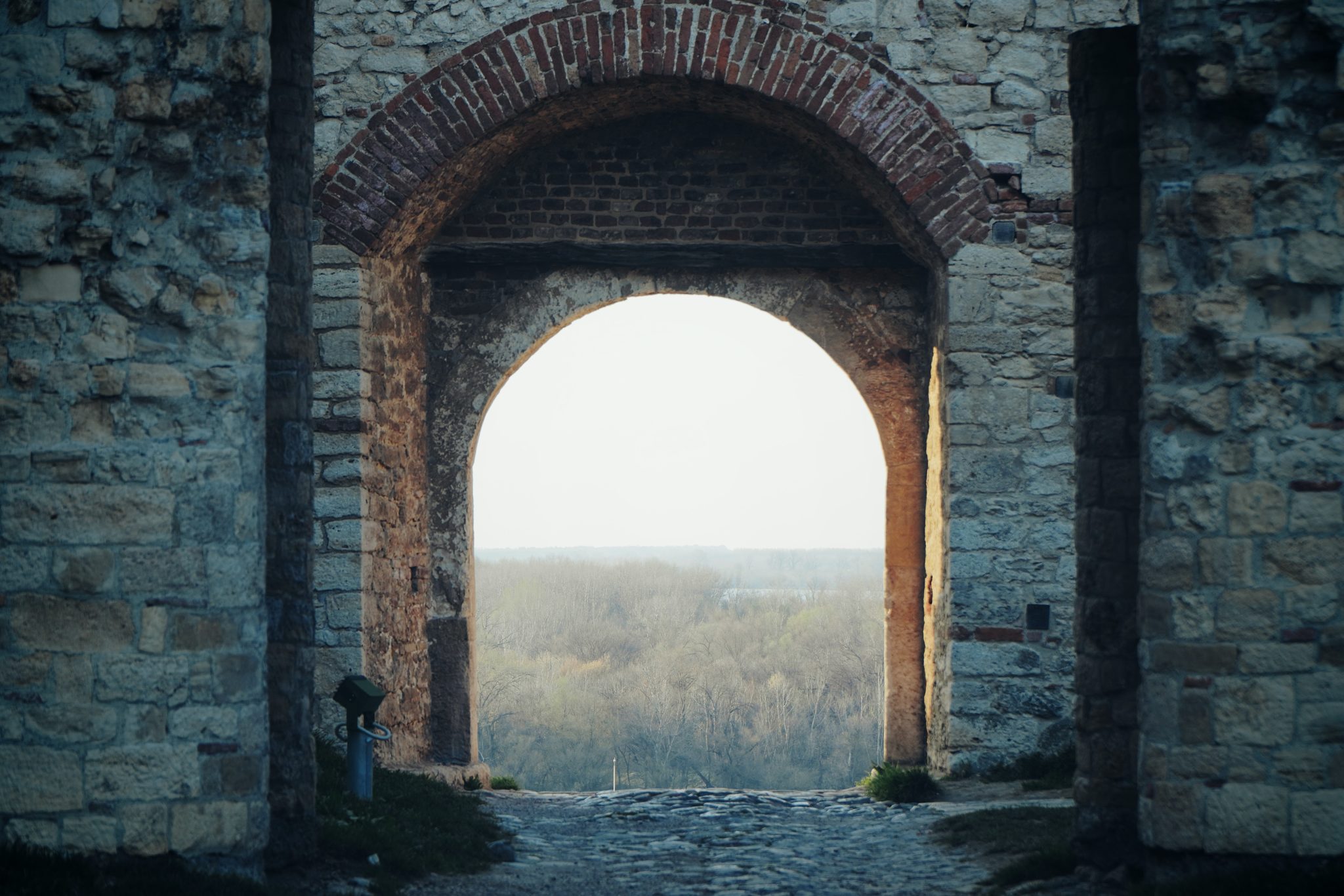 old stone arch gateway