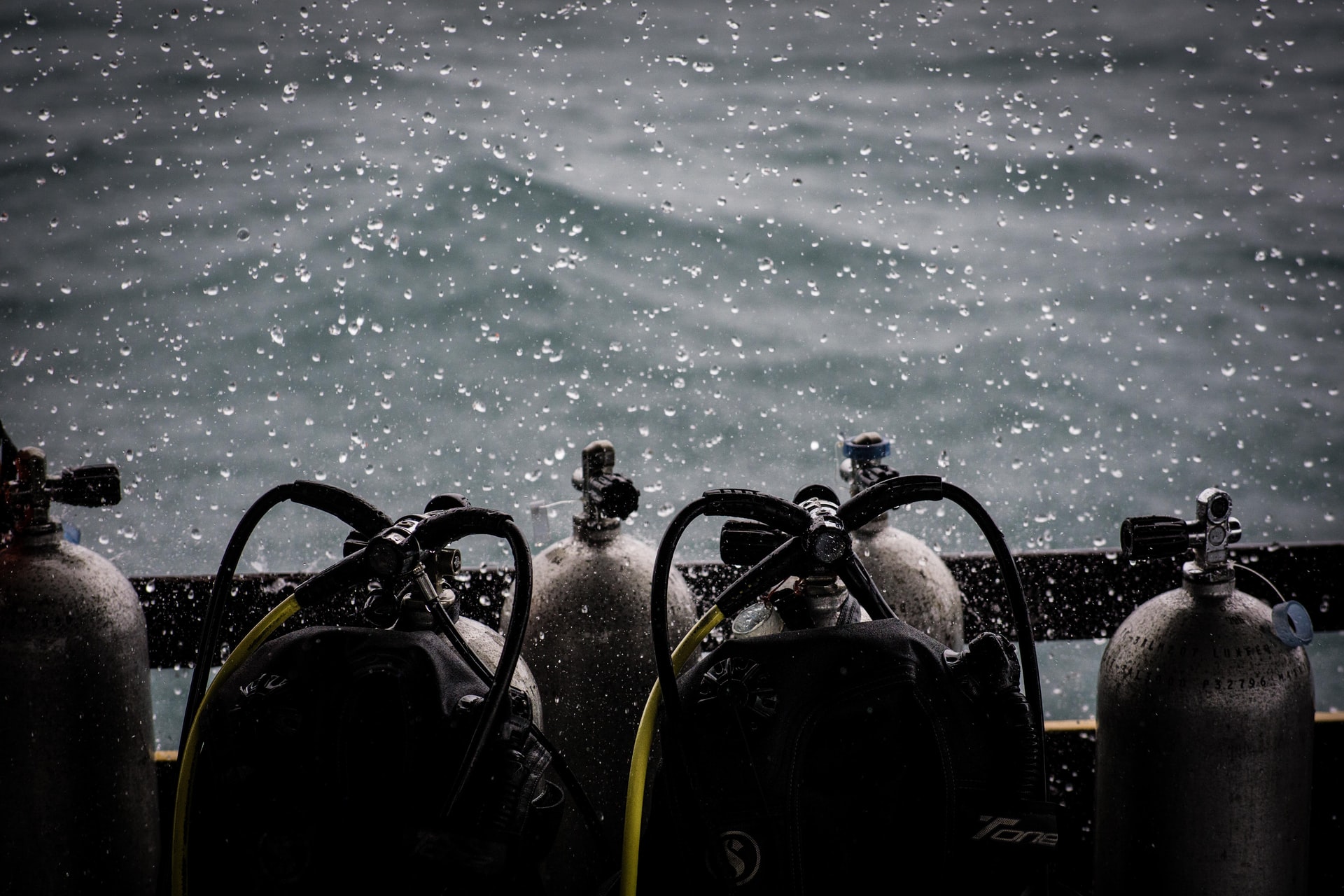 oxygen tanks underwater