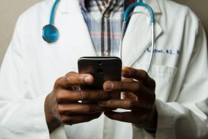 doctor using a telemedicine app