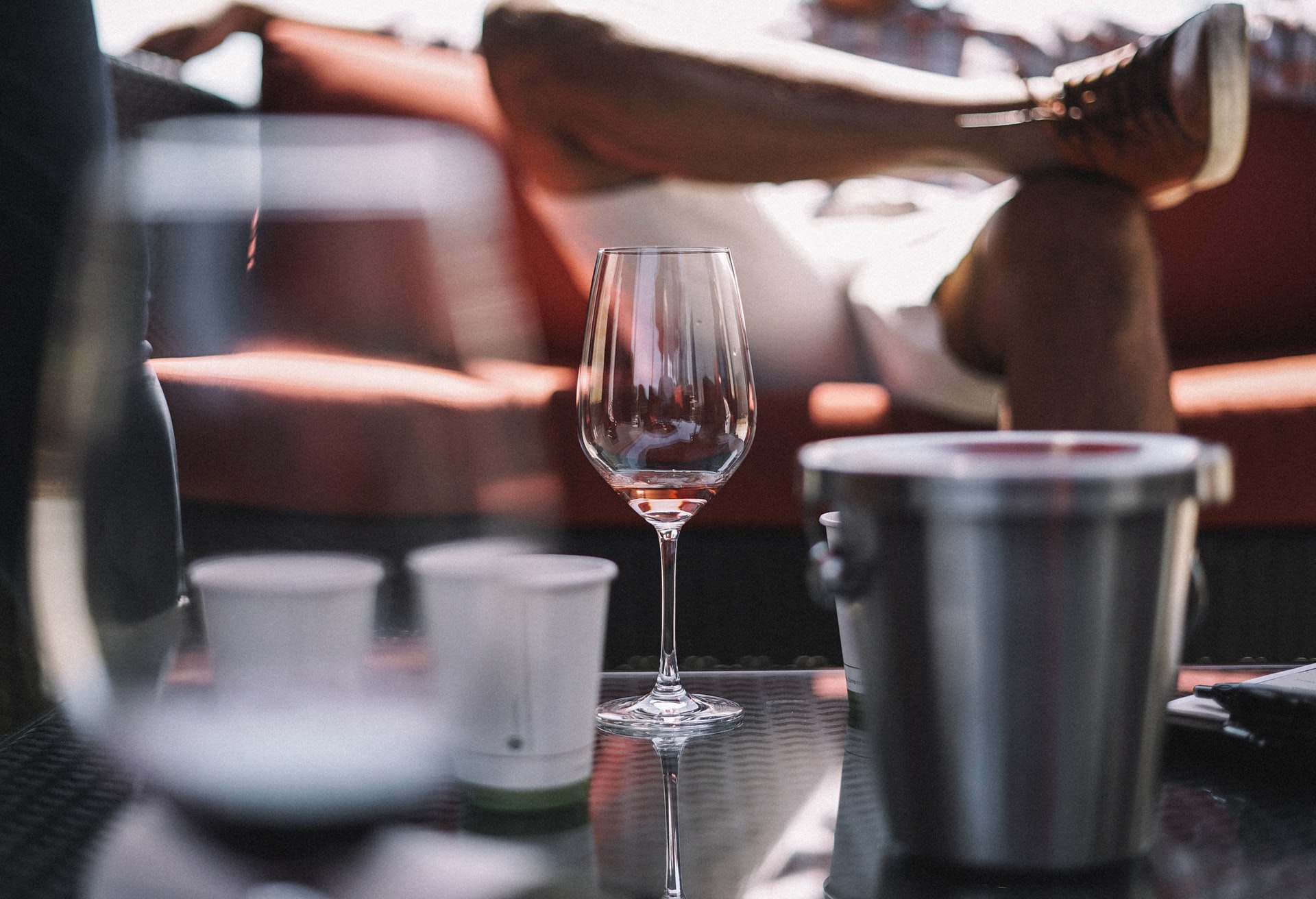 wine glass on table daily ritual