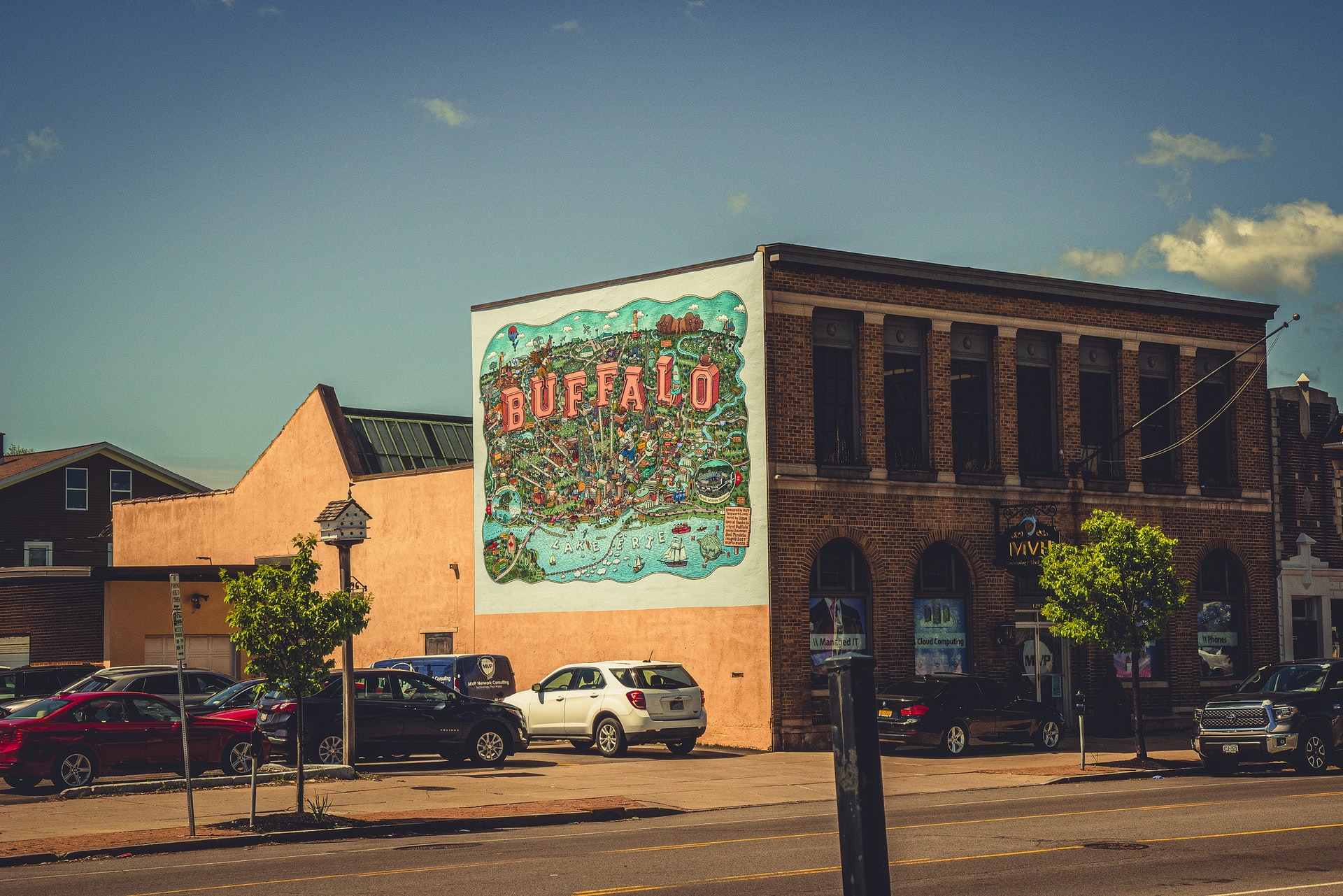 building with mural in buffalo ny