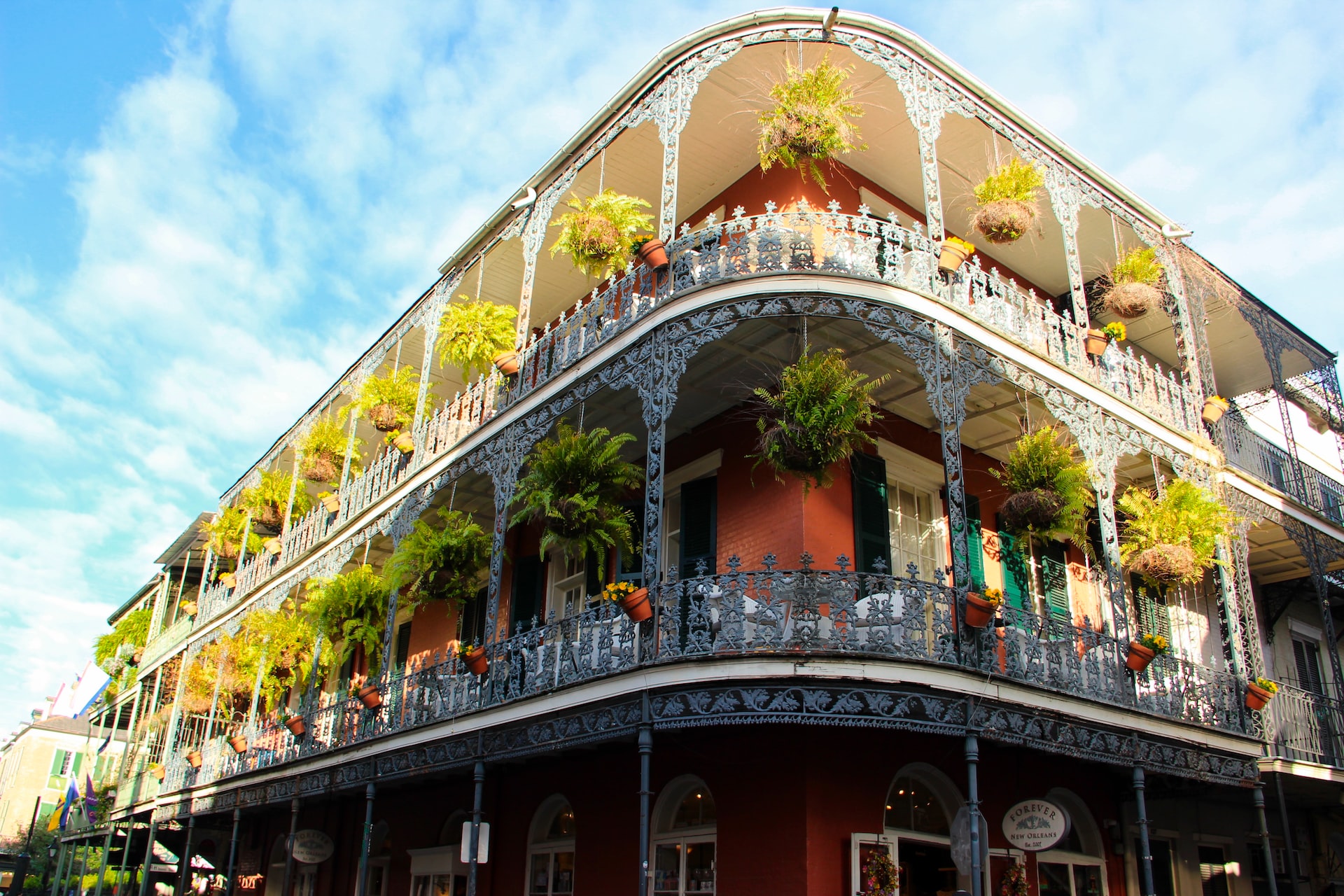 older building with balconies in louisiana